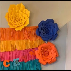 Paper party flowers